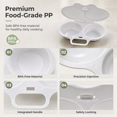 First 50 customers enjoy buy 1 get 1 free! ⏱️ Microwave Egg Cooker – Perfect boiled eggs in just 2 minutes