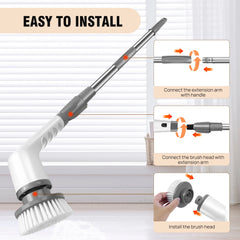 Electric Cleaning Brush – 9-in-1 Cordless Power Scrubber