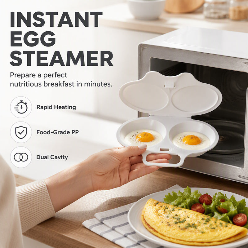 First 50 customers enjoy buy 1 get 1 free! ⏱️ Microwave Egg Cooker – Perfect boiled eggs in just 2 minutes