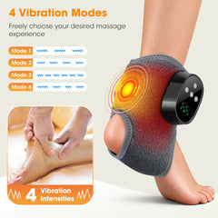 Electric Foot Massager Heated Vibration Cordless Ankle Wrap Portable Leg Care Relaxation Pad For Home Office Women Seniors