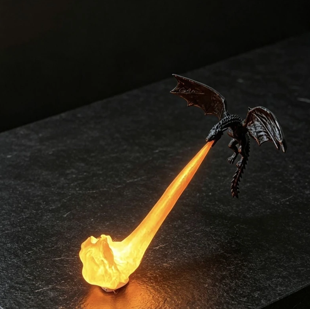 Dragon Breath Flame Night Light Decor 🔥